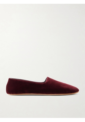 The Row - Ponti Velvet Flats - Burgundy - IT35,IT36,IT37,IT37.5,IT38,IT38.5,IT39,IT39.5,IT40,IT41,IT42