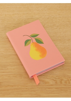 Smythson - Pear Chelsea Printed Textured-leather Notebook - Pink - One size