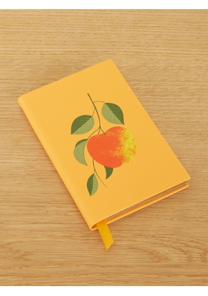 Smythson - Apple Chelsea Printed Textured-leather Notebook - Orange - One size