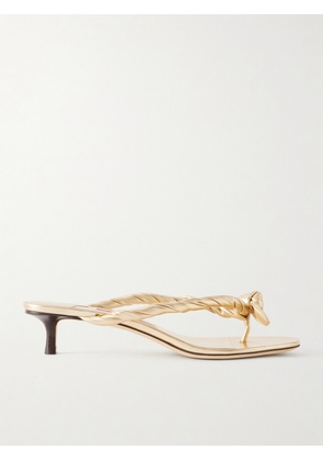 Jimmy Choo - Liss 35 Metallic-leather Sandals - Gold - IT36,IT36.5,IT37,IT37.5,IT38,IT38.5,IT39,IT39.5,IT40,IT40.5,IT41,IT41.5,IT42