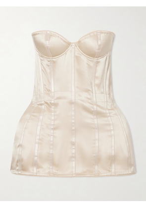 Magda Butrym - Silk-satin Corset Top - Neutrals - FR 34,FR 36,FR 38,FR 40