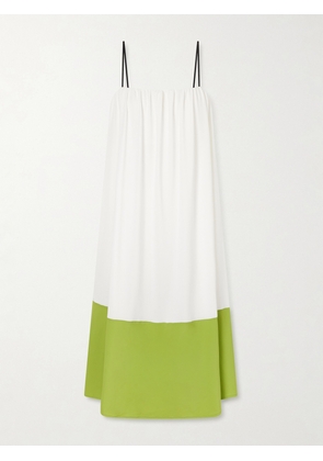 Proenza Schouler White Label - Saria Two-tone Crepe-jersey Midi Dress - xx small,x small,small,medium,large,x large