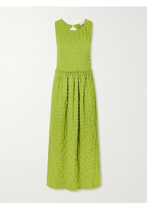 Proenza Schouler White Label - Zoira Shirred Jersey Midi Dress - Green - xx small,x small,small,medium,large,x large