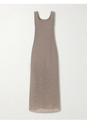 KALLMEYER - Isadora Striped Linen Maxi Dress - Brown - US0,US2,US4,US6,US8,US10,US12