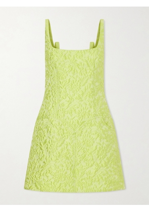 Emilia Wickstead - Floral Silk-blend Jacquard Mini Dress - Green - UK 4,UK 6,UK 8,UK 10,UK 12,UK 14
