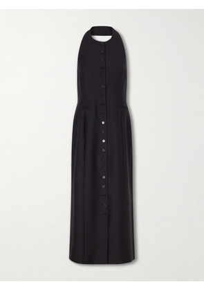Heirlome - Sarah Halter-neck Wool And Silk-blend Midi Dress - Black - US0,US2,US4,US6,US8,US10