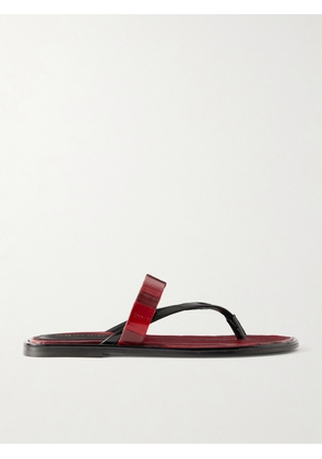 Dries Van Noten - Patchwork Leather Sandals - Red - IT36,IT36.5,IT37,IT37.5,IT38,IT38.5,IT39,IT39.5,IT40,IT40.5,IT41