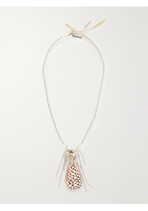 Dries Van Noten - Brass, Resin, Shell And Cotton Necklace - Yellow - One size