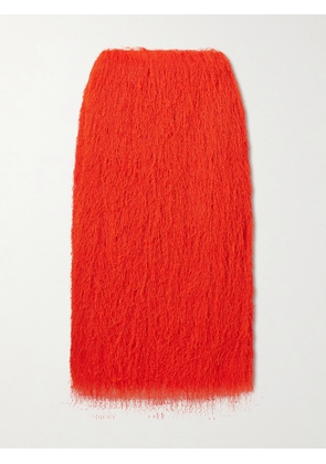 Dries Van Noten - Fringed Knitted Midi Skirt - Red - FR 34,FR 36,FR 38,FR 40,FR 42,FR 44