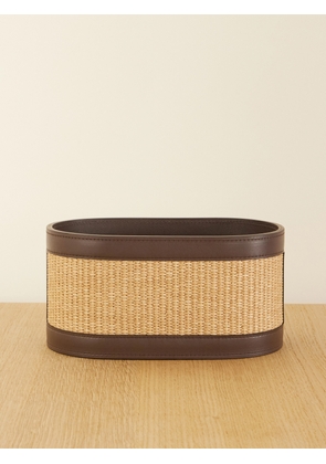 Brunello Cucinelli - Raffia And Leather Basket - Brown - One size