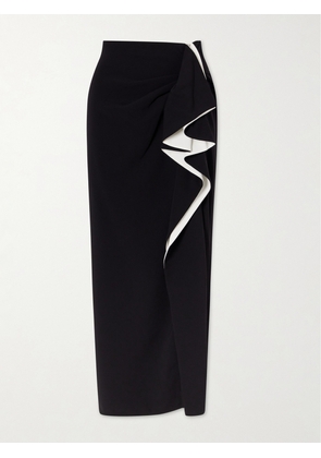 Proenza Schouler - Cella Ruffled Crepe Maxi Skirt - Black - US0,US2,US4,US6,US8,US10