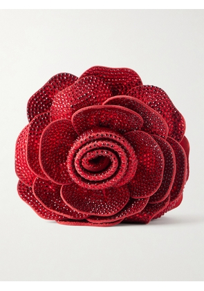Judith Leiber Couture - Soft Rose Crystal-embellished Satin Clutch - Red - One size