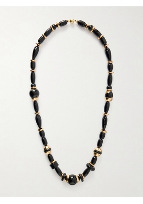Julietta - Ada Gold-tone Beaded Necklace - Black - One size