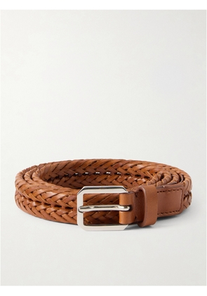TOM FORD - 2cm Woven Leather Belt - Men - Brown - EU 85