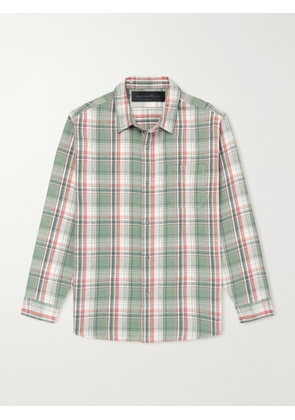 Aaron Levine - Sunburn Checked Cotton-Flannel Shirt - Men - Green - S
