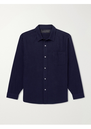 Aaron Levine - Silk and Cotton-Blend Shirt - Men - Blue - S