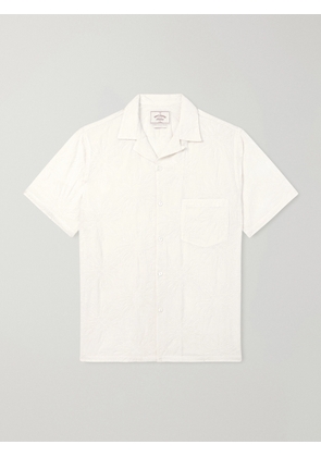 Portuguese Flannel - Duke Convertible-Collar Embroidered Cotton-Blend Shirt - Men - Neutrals - XS