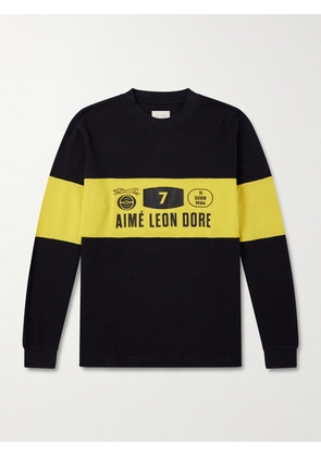 Aimé Leon Dore - Rally Logo-Print Cotton Sweater - Men - Black - XS