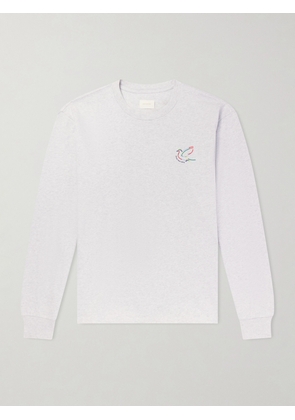 Aimé Leon Dore - Dove Logo-Print Cotton-Jersey Sweater - Men - Gray - XS