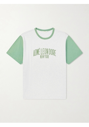 Aimé Leon Dore - Logo-Print Cotton-Jersey T-Shirt - Men - Gray - XS