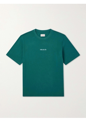 Aimé Leon Dore - Logo-Embroidered Cotton-Jersey T-Shirt - Men - Green - XS