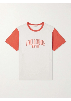 Aimé Leon Dore - Logo-Print Cotton-Jersey T-Shirt - Men - Red - XS