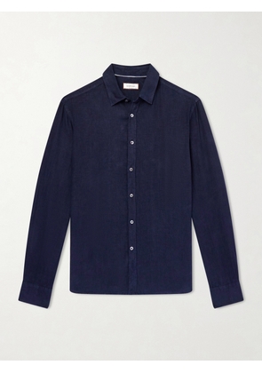 Canali - Linen Shirt - Men - Blue - S