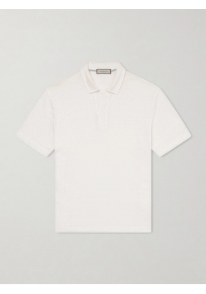 Canali - Linen Polo Shirt - Men - White - IT 46