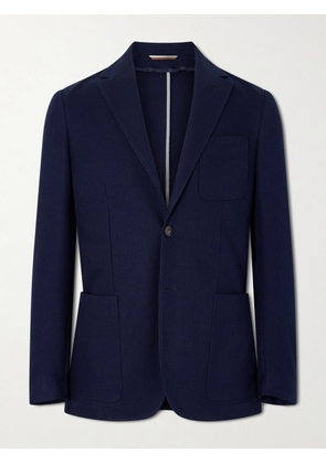 Canali - Textured-Cotton Blazer - Men - Blue - IT 46