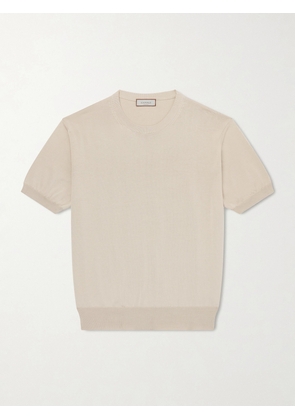 Canali - Knitted Cotton T-Shirt - Men - Neutrals - IT 46