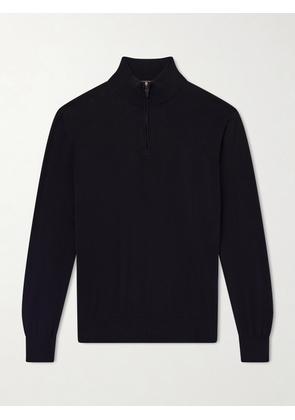 Canali - Cotton Half-Zip Sweater - Men - Black - IT 46