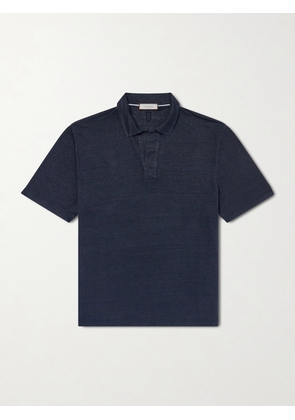 Canali - Linen Polo Shirt - Men - Blue - IT 46