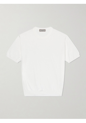 Canali - Knitted Cotton T-Shirt - Men - White - IT 46