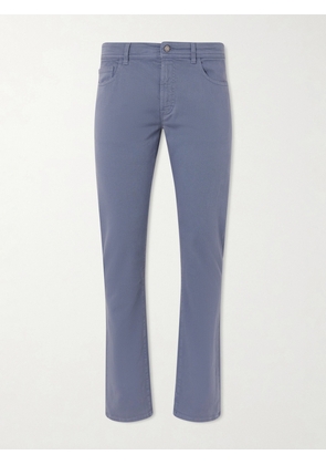 Canali - Straight-Leg Garment-Dyed Stretch Jeans - Men - Blue - IT 46