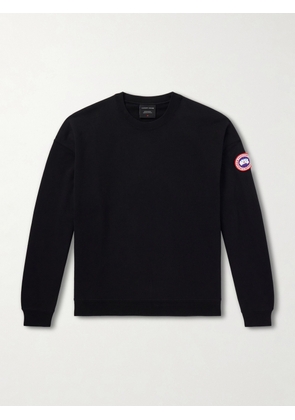 Canada Goose - Rove Logo-Embroidered Cotton-Jersey Sweater - Men - Black - XS