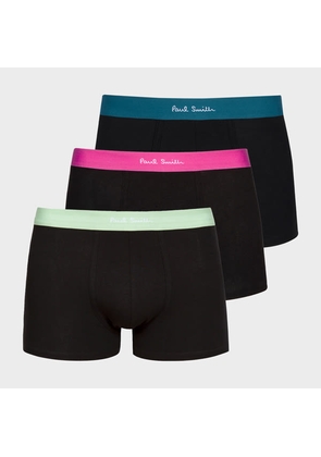 Paul Smith Multicolour Waistband Boxer Briefs Three Pack Black