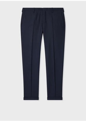 Paul Smith Slim-Fit Navy Two-Ply Merino Wool Trousers Blue