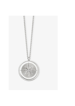 Womens Astley Clarke Celestial Compass Sterling Silver and Sapphire Necklace