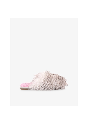 Womens Kurt Geiger London Kensington Faux-Fur Slippers