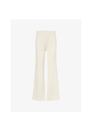 Womens The Couture Club Logo-Embroidered Stretch-Rib Knitted Jogging Bottoms