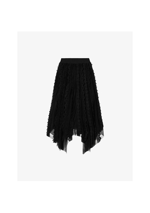Womens Allsaints Vashtie Lace-Panel Tulle Maxi Skirt