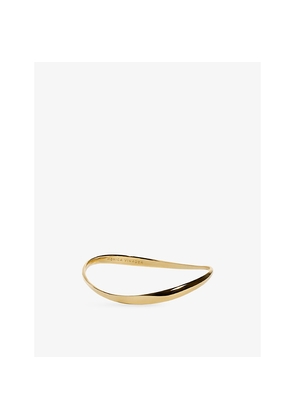 Womens Monica Vinader Swirl 18ct Yellow Gold Vermeil Bangle