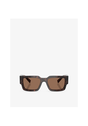 Prada Pr B17S Square-Frame Tortoiseshell Acetate Sunglasses