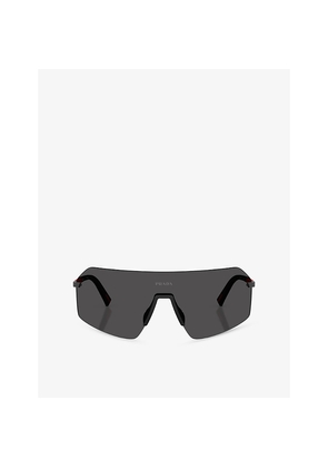 Prada Linea Rossa Ps B50S Irregular-Frame Metal Sunglasses
