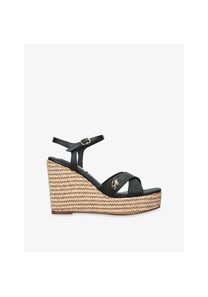 Womens Steve Madden Cylo Leather Wedge Sandals