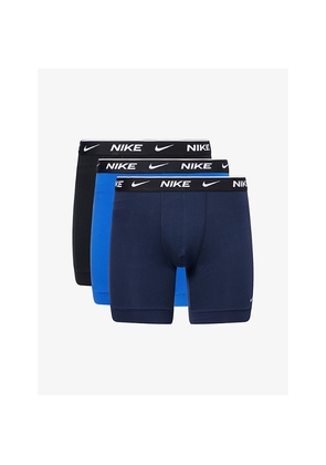 Mens Nike Dri Fit Essential Pack Of Three Stretch-Cotton Boxer Briefs