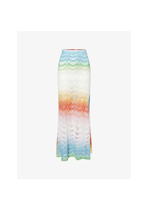 Womens Missoni Gradient Raschel-Knit Maxi Skirt