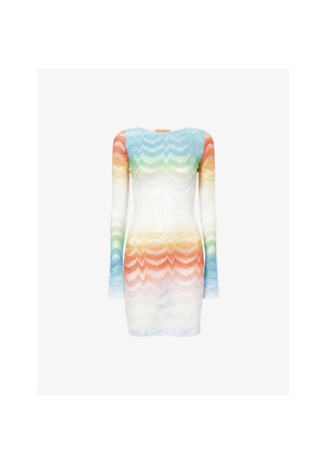 Womens Missoni Gradient Raschel-Knit Mini Dress