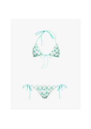 Womens Missoni Chevron-Print Raschel Knit Bikini Set