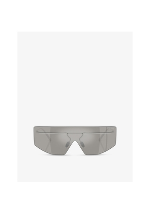 Womens Prada Pr B55S Irregular-Frame Metal Sunglasses